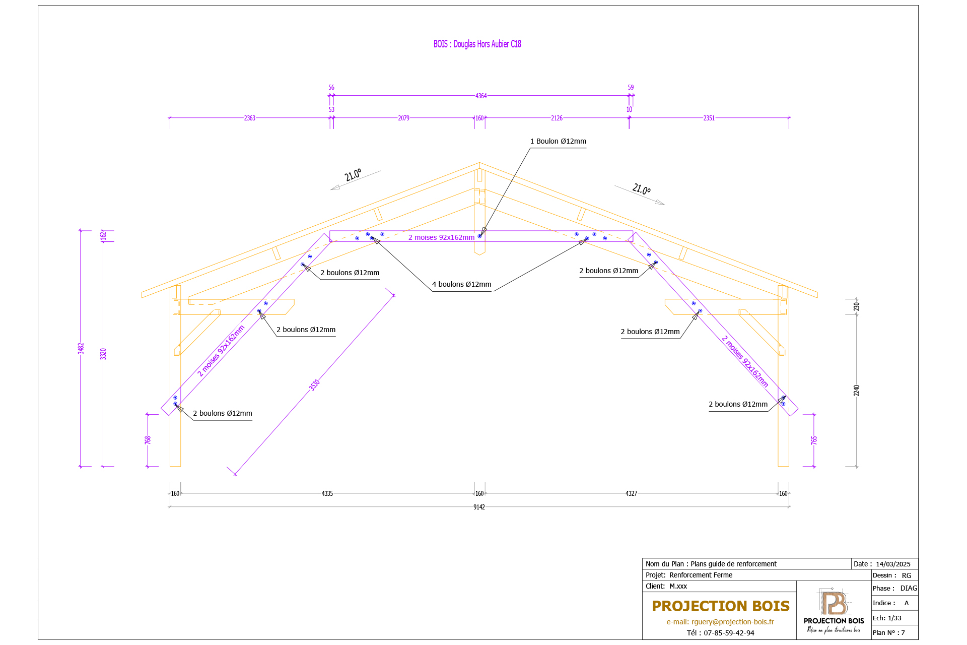 Bureau d'études structures bois ferme