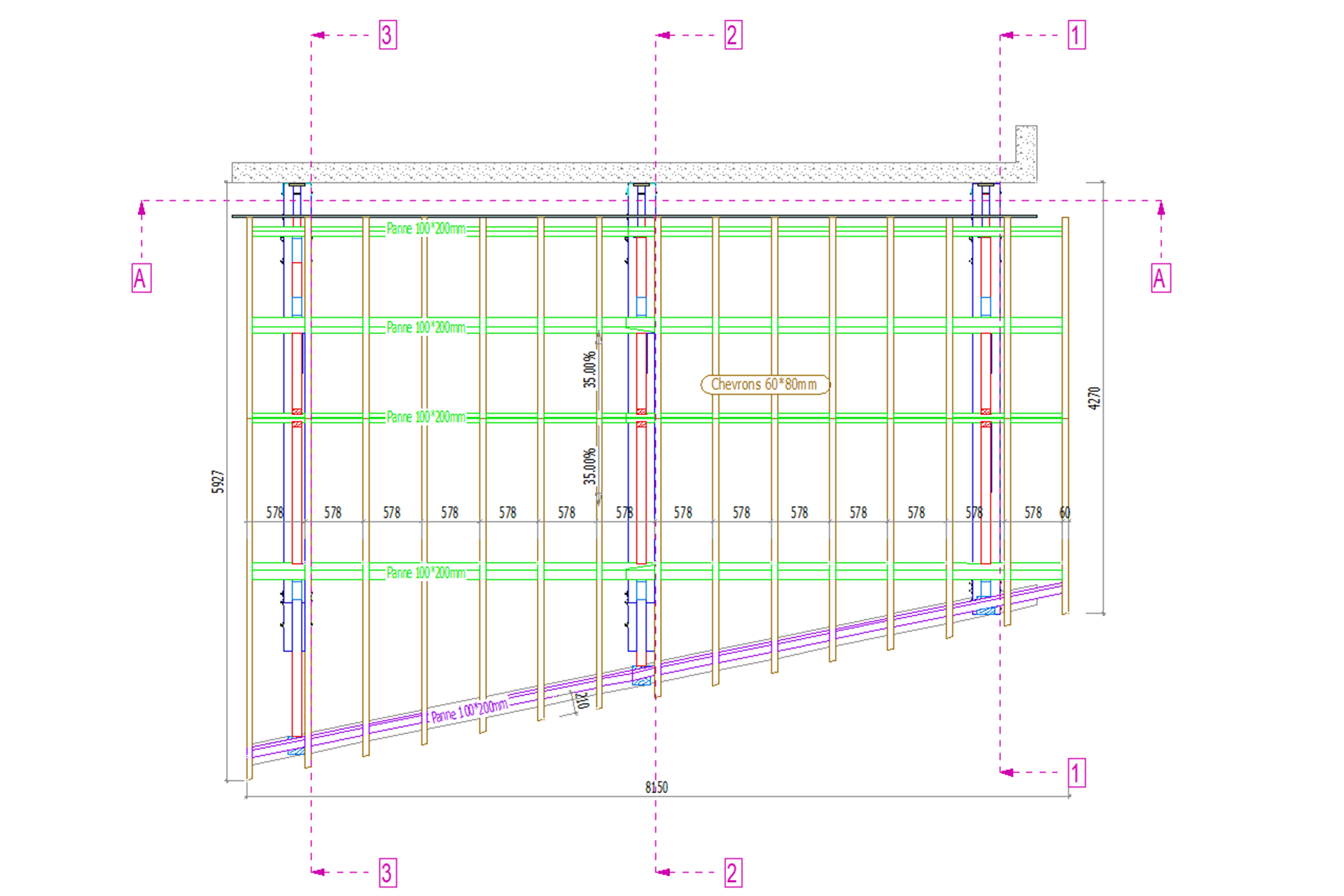 Bureau d'études structures bois auvent